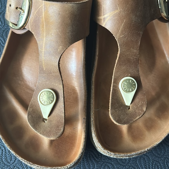 Birkenstock Gizah Big Buckle Oil Rubbed Cognac Brown Leather 37 - Picture 6 of 10